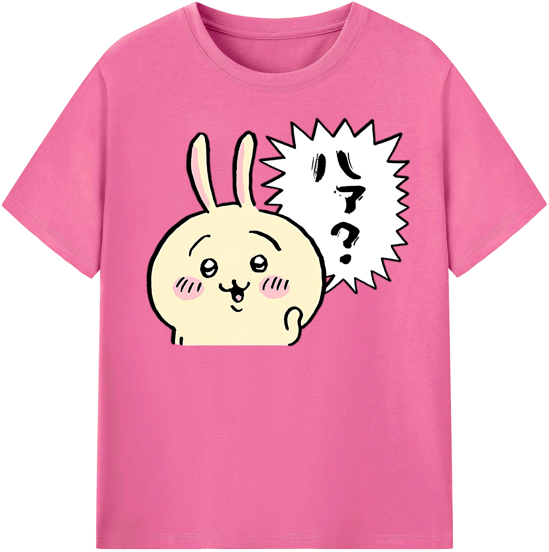 （画像用） ちいかわ うさぎ Chii-kawa usagi レディースカジュアルプリントTシャツ（綿100％）